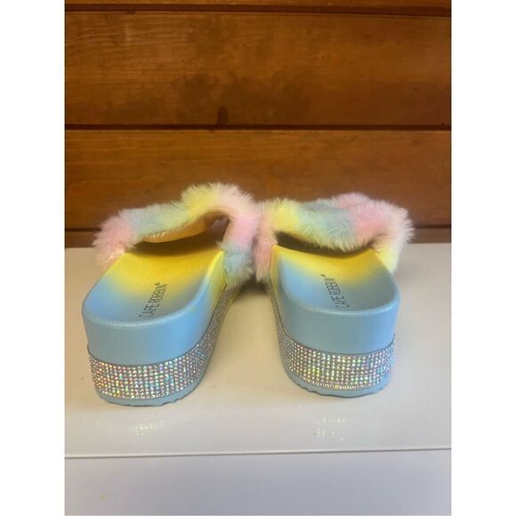 Cape Robbin Rainbow Bling Slides Sz 6 - Picture 4 of 8